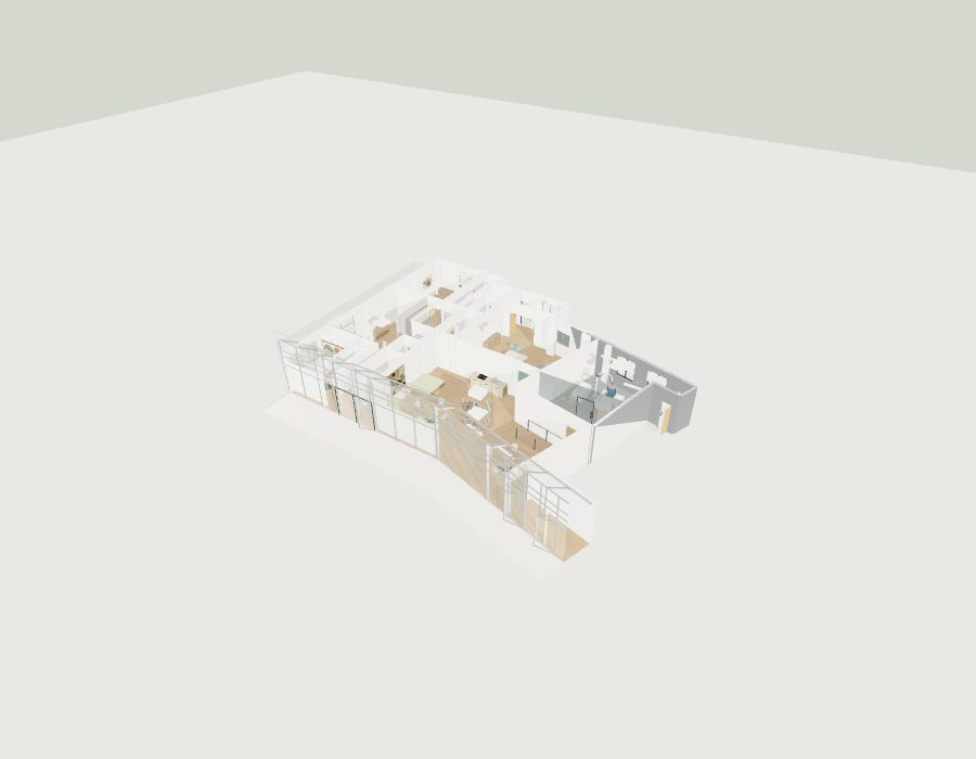 家具・設備を含む建物全体の詳細図